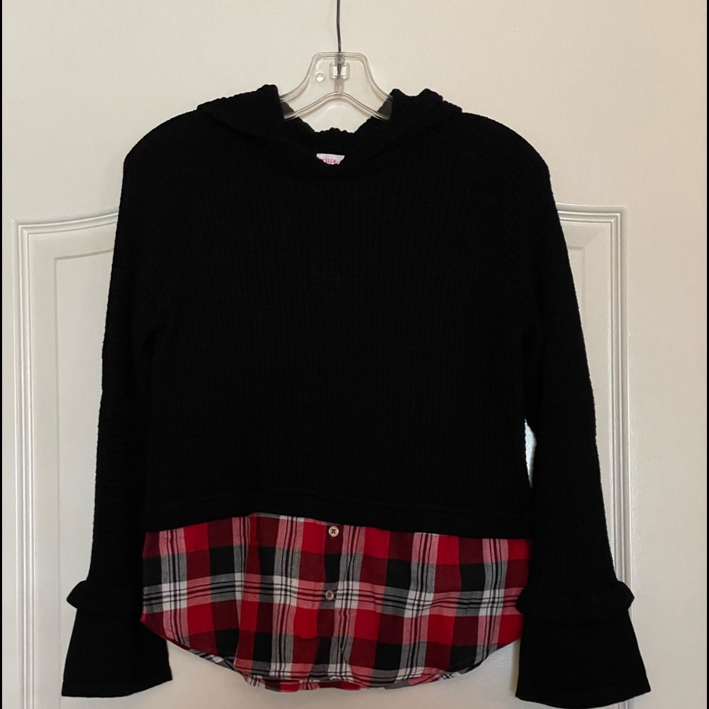 Girl’s hooded sweater/shirt combo